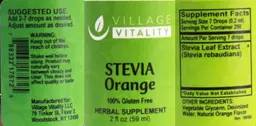 Label for Stevia Orange