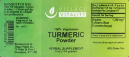 Label for Turmeric
