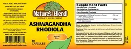 Label for Ashwagandha Rhodiola