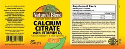 Label for Calcium Citrate with Vitamin D3