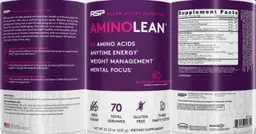 Label for AminoLean Blackberry Pomegranate
