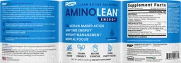 Label for AminoLean Blue Raspberry
