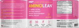 Label for AminoLean Pink Lemonade