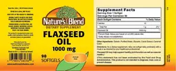 Label for Flaxseed Oil 1000 mg