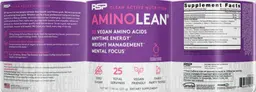 Label for AminoLean Vegan Acai