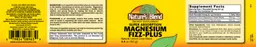 Label for Magnesium Fizz-Plus Natural Lemon-Lime Flavor