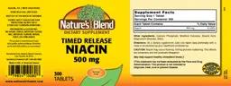 Label for Niacin 500 mg Timed Release