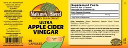 Label for Ultra Apple Cider Vinegar
