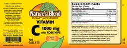 Label for Vitamin C 1000 mg with Rose Hips