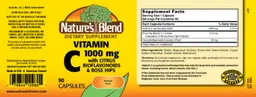 Label for Vitamin C 1000 mg with Citrus Bioflavonoids & Rose Hips