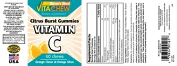 Label for Citrus Burst Gummies Vitamin C Orange Flavor