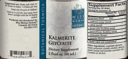 Label for Kalmerite Glycerite