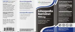 Label for Ashwaghanda Root Extract 900 mg