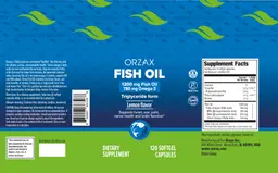 Label for Fish Oil Lemon Flavor