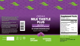 Label for Milk Thistle Plus
