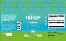 Label for Selenium 200 mcg