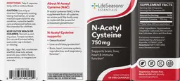 Label for N-Acetyl Cysteine 750 mg