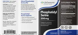 Label for Phosphatidyl Serine 200 mg