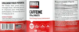 Label for Caffeine Tablets 200 mg