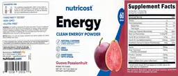 Label for Energy Guava Passionfruit