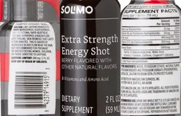 Label for Extra Strength Energy Shot Berry