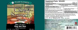 Label for Calm Stomach Teapills Ping Wei Wan