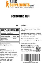 Label for Berberine HCL