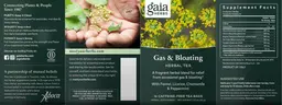 Label for Gas & Bloating Herbal Tea