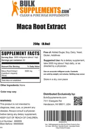 Label for Maca Root Extract