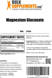Label for Magnesium Gluconate