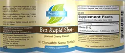 Label for B12 Rapid Shot Natural Cherry Flavor