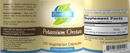 Label for Potassium Orotate