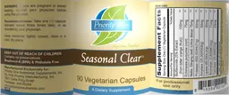 Label for Seasonal Clear