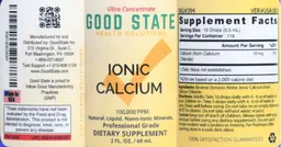 Label for Ionic Calcium 100,000 PPM