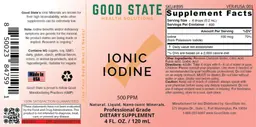 Label for Ionic Iodine 500 PPM