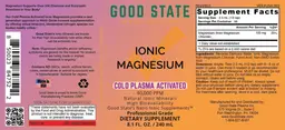 Label for Ionic Magnesium 40,000 PPM