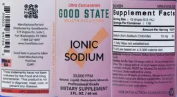 Label for Ionic Sodium 30,000 PPM