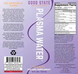 Label for Plasma Water