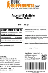 Label for Ascorbyl Palmitate (Vitamin C Ester)