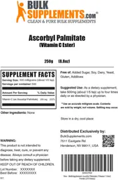 Label for Ascorbyl Palmitate (Vitamin C Ester)