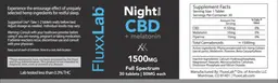 Label for Nighttime CBD + Melatonin 1500 mg Full Spectrum