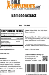 Label for Bamboo Extract