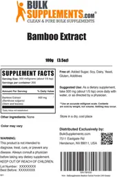 Label for Bamboo Extract