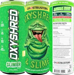 Label for Oxyshred Ghostbusters Slimer Flavor