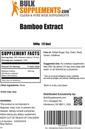 Label for Bamboo Extract