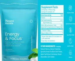 Label for Energy & Focus Peppermint