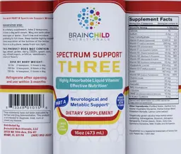 Label for Spectrum Support Three Lemon Lime Flavor