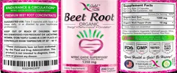 Label for Beet Root 1350 mg