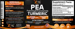 Label for PEA 600 mg Turmeric 1000 mg