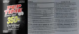 Label for Pep Time Energy 350